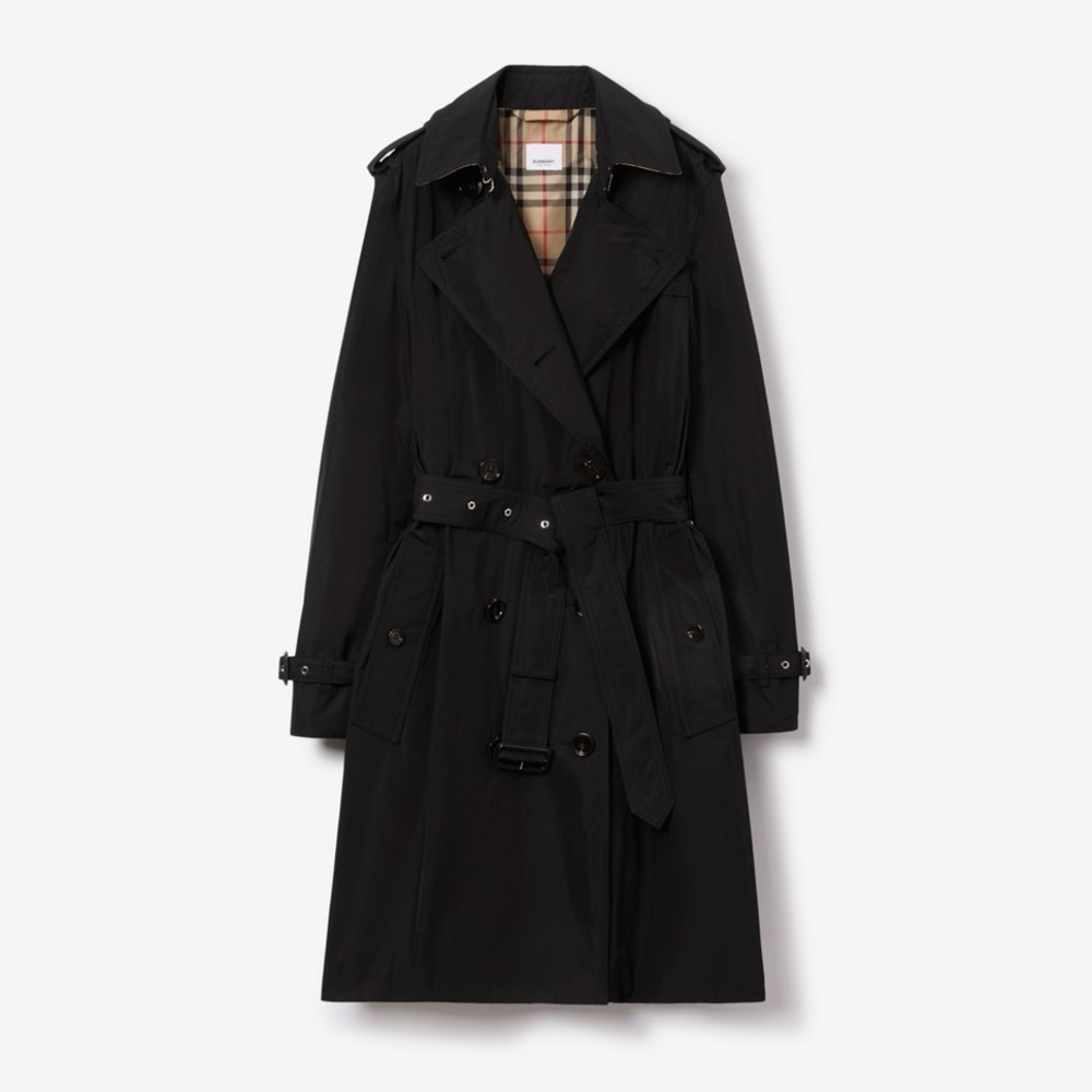 Burberry Kensington trench coat with belt and detachable hood -size 2